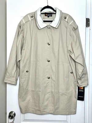 Nuevo con etiquetas Abrigo Andy Johns Beige Algodón Lona L (24-26) Bolsillos Grandes Tareas Granero Foto 1 de 4