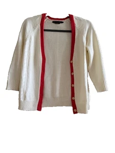 Adrienne Vittadini women's cotton v-neck 3/4 sleeve cardigan us size S Hong Kong - Picture 1 of 8