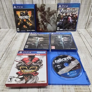 Lot Of 6 PS4 Assorted Game Titles - Call Of Duty, Street Fighter, The Avengers - Picture 1 of 8
