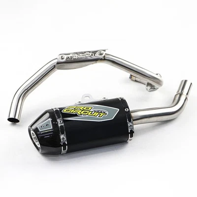 PIPE EXHAUST MUFFLER RACING CARBON BLACK FULL SYSTEM KAWASAKI KLX110 KLX110L - Image 1 of 4