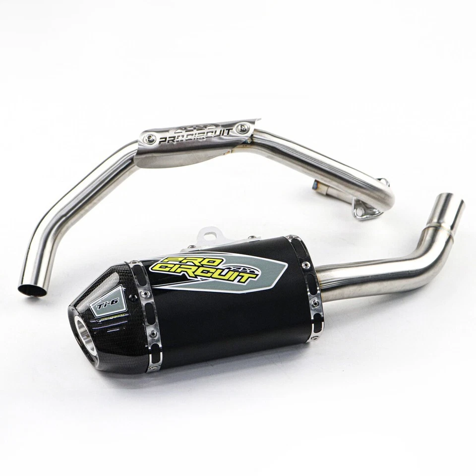 PIPE EXHAUST MUFFLER RACING CARBON BLACK FULL SYSTEM FOR KAWASAKI KLX110 KLX110L - Image 1 of 4