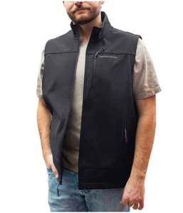 Hawke & Co. Mens Soft Shell Outerwear Vest, Blue, Medium - Picture 1 of 1