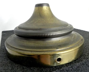 Vintage Brass Tone Metal Lamp Base 2 Parts 1.4 lb - Picture 1 of 14