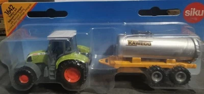 SIKU 1642 Trattore CLASS con rimorchio cisterna - scala H0 - Immagine 1 di 4