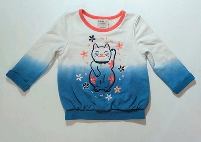 Sudadera Genuina Niños Osh Kosh "Maneki-neko Lucky Cat" 4T Foto 1 de 4
