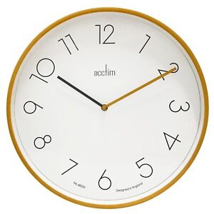 Acctim Kista Wall Clock Quartz Contemporary Offset Numbers 40cm