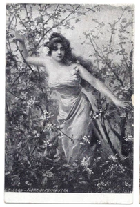 Donna tra le piante. "Bisson - Fiore di primavera" - 1918 - Bild 1 von 2