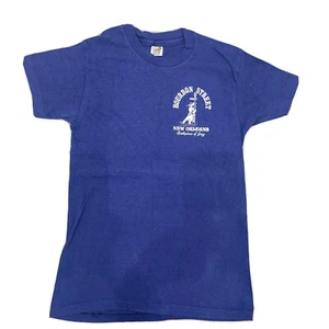 Vtg Retro New Orleans Bourbon Street Blue Birthplace Jazz s Single Stitch Top - Picture 1 of 9