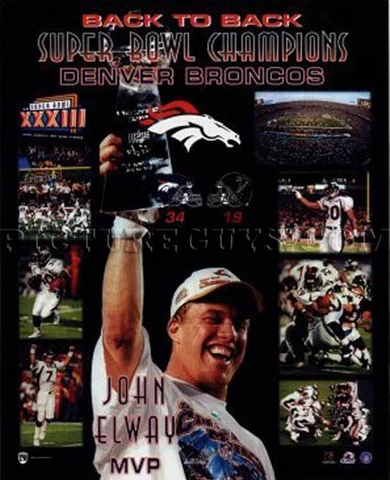 Denver Broncos Super Bowl 33 Championship Picture Plaque Cover
