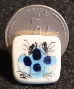 Tonala Style Painted Kitchen Blue Frog Tile 1:12 TC407 Mexican Folk Decor 3624 - Picture 1 of 3