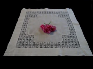 Vintage Handmade Table Centrepiece With Crochet Inserts - Picture 1 of 6