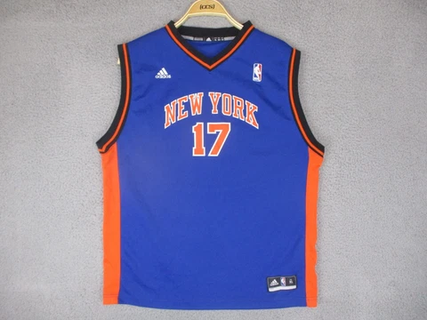 Ney York Knicks Jeremy Lin #17 Jersey Adidas Extra Large Blue Orange NBA Casual Cover