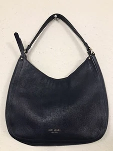 Vintage Kate Spade New York Crossbody Blue Hobo Bag Genuine Leather 11"x14"x3" - Picture 1 of 11
