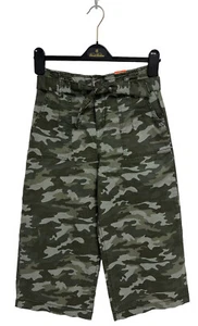 Justice Girl's Green Camouflage High Rise Wide Leg Denim Jeans Size 14 - Picture 1 of 11