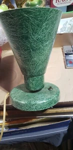 Vintage Mid Century Modern Fiberglass Scribble Cone Shade Light Lamp Works - Picture 1 of 3