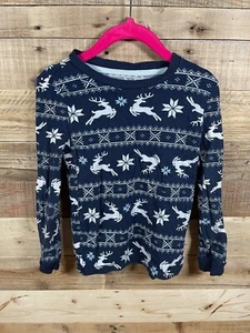 Holiday Time Mädchen blau Hirsch Schneeflocke (4T) Langarm Freizeit Loungewear Shirt - Bild 1 von 3