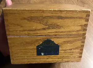 1920s Gold Medal Flour Wood Dovetail Advertising Cooking Baking Recipe Box VTG - Picture 1 of 24
