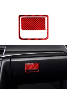 Co-pilot Storage Switch Panel Trim Carbon Fiber For MAZDA 3 Axela 2017-2018 Red - Picture 1 of 11