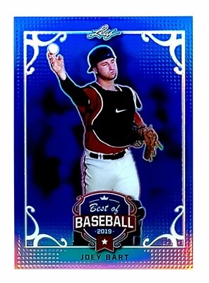 JOEY BART RC SSP      2019 LEAF Best of Baseball #BB-05      BLUE PRIZM SP 06/35 - Image 1 of 2
