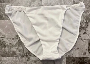 VICTORIA'S SECRET WHITE SATIN SMOOTH STRAPPY VINTAGE RARE STRING BIKINI PANTIES - Picture 1 of 5