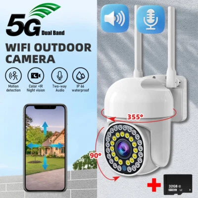 1080P HD 5G WIFI Camera Wireless Outdoor IP PTZ Smart Home CCTV Security IR Cam - Image 1 of 4