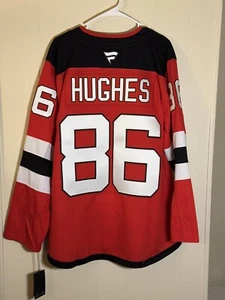 Jack Hughes New Jersey Devils Fanatics Premium Global Series Jersey Size 52 BNWT - Picture 1 of 5