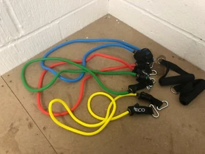 ECO Fitness Widerstandsbänder Set - 4 stapelbare Übungsbänder mit Anleitung - Bild 1 von 10