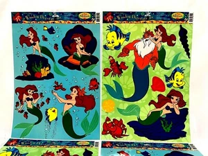 Disney The Little Mermaid Static Cling Window Decorations Lot Of 4 Sheets 30pcs. - Picture 1 of 3