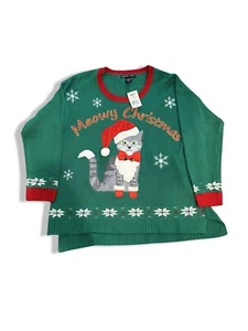 Christmas Cat Sweater Meowy Christmas - Picture 1 of 6
