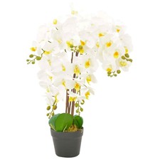 Orchidea Artificiale con Vaso Bianca 60 cm 280165