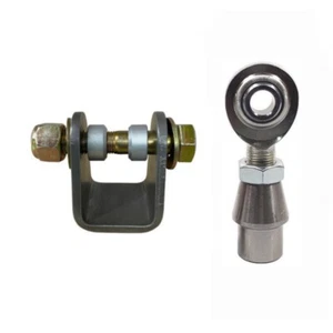 Weld-On Clevis Mount 1/2 x 5/8-18 Male RH Econ Rod End .095 Weld-In Bung Jam Nut - Picture 1 of 4