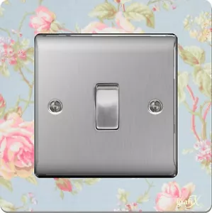 Interruptor de luz simple/enchufe placa de dedo de acrílico envolvente Shabby Chic sr9 - Imagen 1 de 1