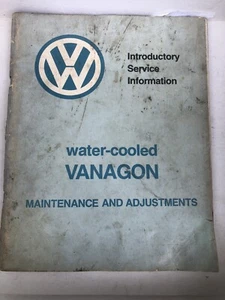 1983 VW Water-Cooled Vanagon Maintenance & Adjustments Intro Service Manual - Picture 1 of 2