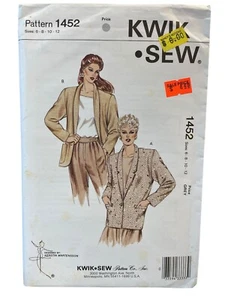Kwik Sew Sewing Pattern 1452 Coat Jacket Blazer Miss Size 6-12 - Picture 1 of 2