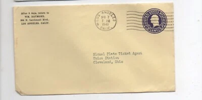 United States used entire U437 Los Angeles CA to Cleveland OH - Image 1 of 2