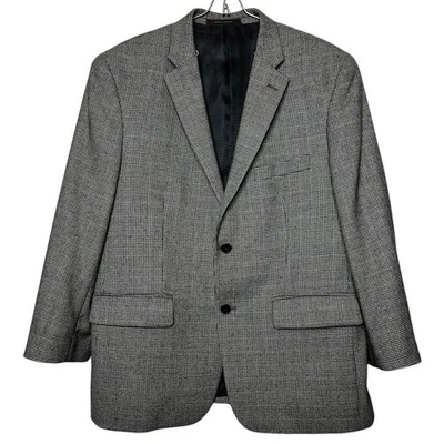 Abrigo deportivo Tasso Elba Macys talla 42S lana tweed pata de gallo 2 botones Blazer Foto 1 de 4