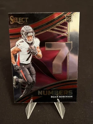 2023 Panini Select Bijan Robinson RC Numbers 7 Insert Rookie #NMB-BRO Falcons - Image 1 of 2