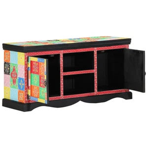 Mobile TV Multicolore 100x35x50 cm in Legno Massello di Mango vidaXL - Foto 1 di 11