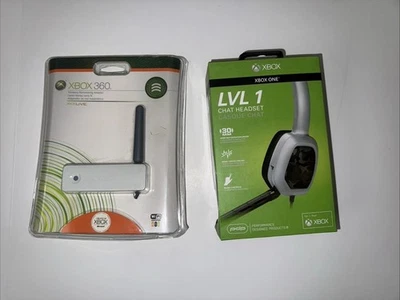XBox 360 WIRELESS NETWORKING ADAPTER Wifi - Sealed And Xbox Headset Brand New - Image 1 of 4