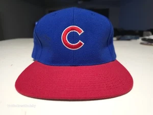 Vintage 90s Chicago Cubs Sports specialties Snapback Plain Logo  Hat MLB  - Picture 1 of 10