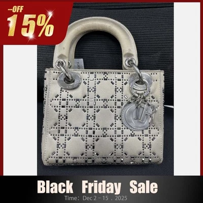 Bolso Christian Dior Dama Dior Cristal Adornado Cannage Edredón Satinado Mini Foto 1 de 4