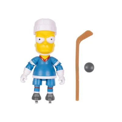 Figura de acción Jakks Pacific Wave 5 Los Simpson, Bart Hockey Star 3,75 pulgadas Foto 1 de 4