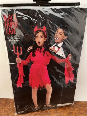 Disfraz de capa juvenil talla 14 (talla única para la mayoría) vampiro negro Halloween disfraces Foto 1 de 4