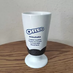 Oreo Milchshake Glas Eisbecher weiß/schwarz Vintage Retro Cookie Keramik 5360 - Bild 1 von 7