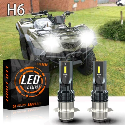 Faros LED H6M P15D bombillas 6000K** para Suzuki Eiger 400 Vinson 500 2002-2007 Foto 1 de 4
