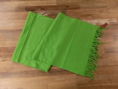 (SIN IMPUESTO ADUANERO) LORO PIANA Sciarpa Unita bufanda de punto cachemir azul macizo verde Foto 1 de 4