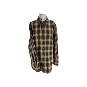 Filson Men's Shirt Large Tan Cotton Flannel Vintage Button Down - Picture 1 of 8