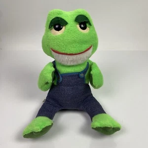 Super Rare Vtg Knickerbocker ANIMALS OF DISTINCTION Country Frog Plush Overalls - Picture 1 of 14