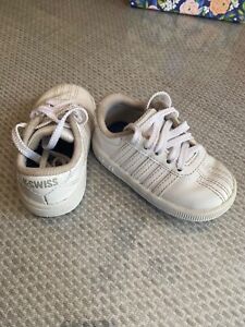 K Swiss White Tennis Shoes Infant Size 4