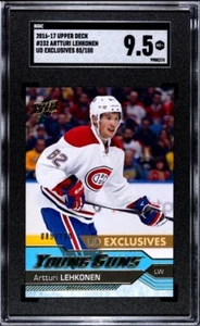2016-17 Upper Deck Artturi Lehkonen Young Guns #232 Exclusives /100 SGC 9.5 RC - Picture 1 of 2